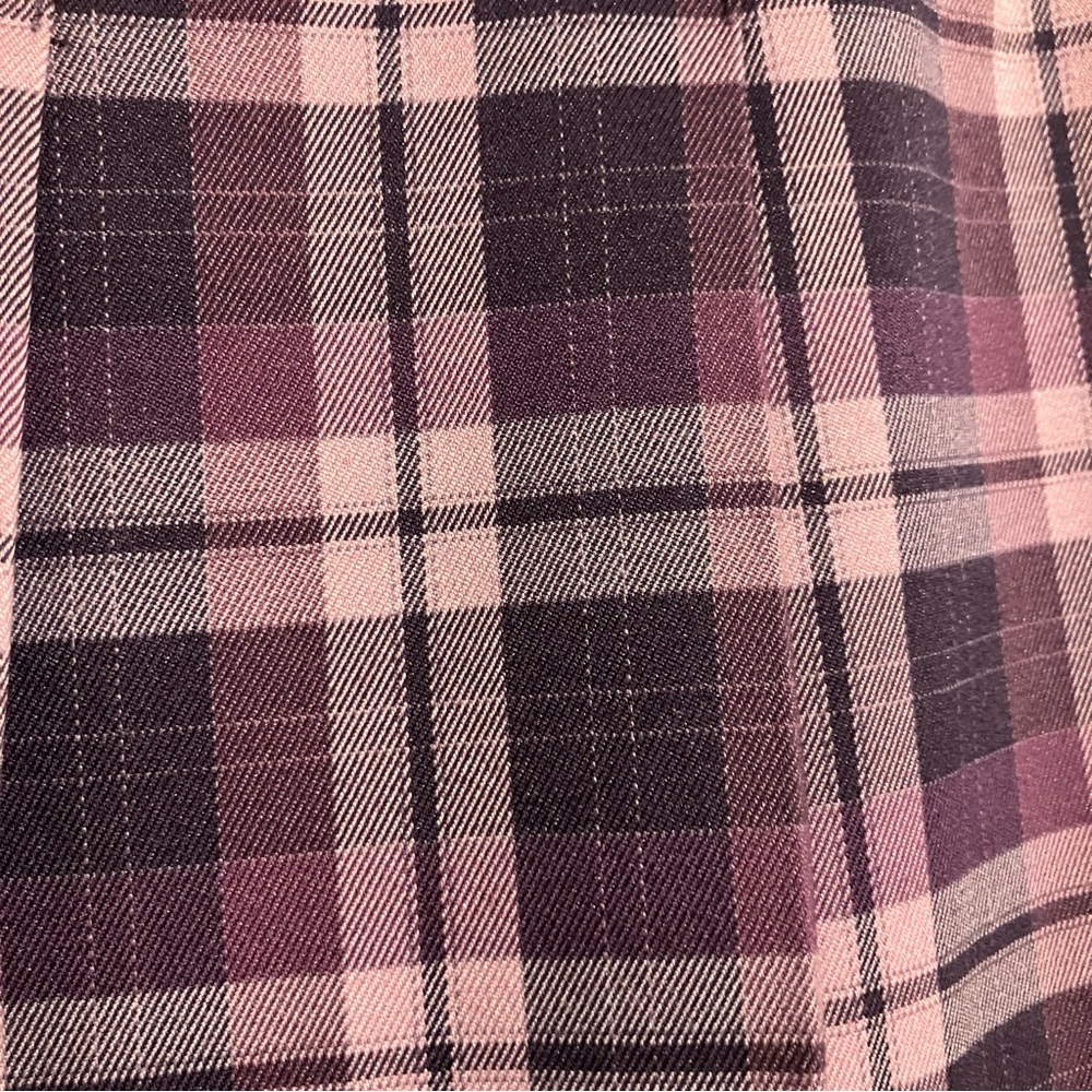 Purple & Pink Plaid Pleated Schoolgirl Skirt - Picture 3 of 12
